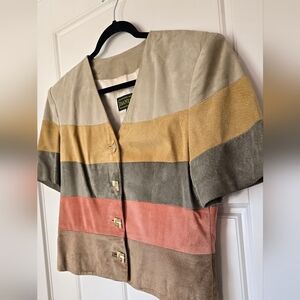 Vintage Danier Short Sleeve Suede Jacket/Size Large/